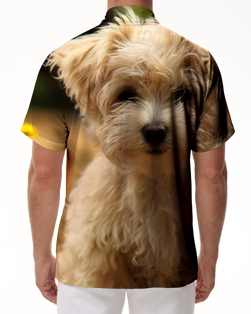 
Maltese Dog Fashion Designer Mens Shirt Graphic Print Short Sleeve Button Shirt Summer Tops
                