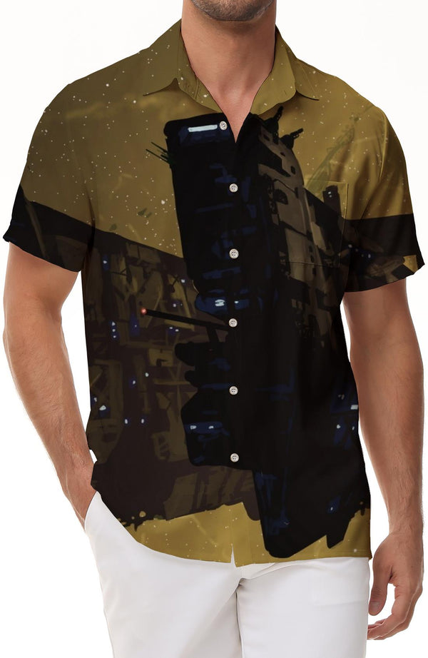 Beach fashion prints mens stylish summer tops coast casual shirts button down casual shirts men