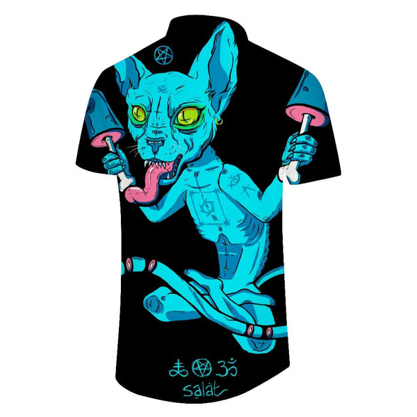 
Alien funny cat fashion 3D printing short sleeve men's clothing comfortable breathable street cute pet pattern fashion tops
                