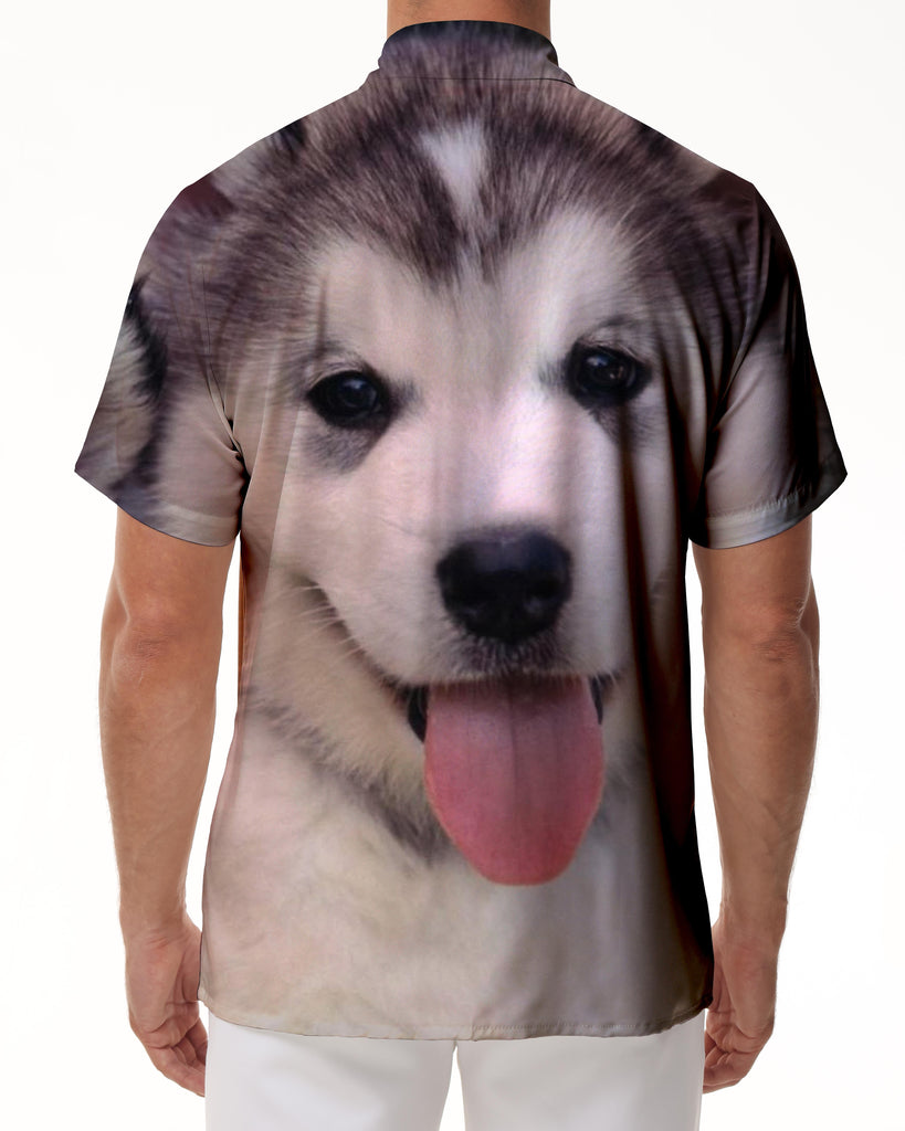 
Animal Husky Dog Hawaii Men's Fashion Beach Shirt Casual Short Sleeve Summer Shirt Suitable for Beach Holiday Party
                