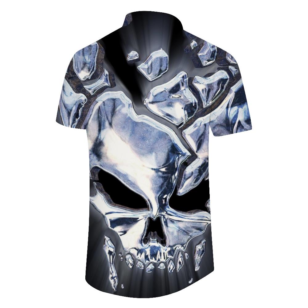 
Abstract skull men's casual loose Hawaiian style vacation beach suitable for summer outdoor daily travel
                