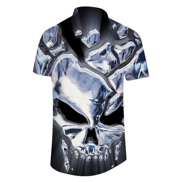 
Abstract skull men's casual loose Hawaiian style vacation beach suitable for summer outdoor daily travel
                