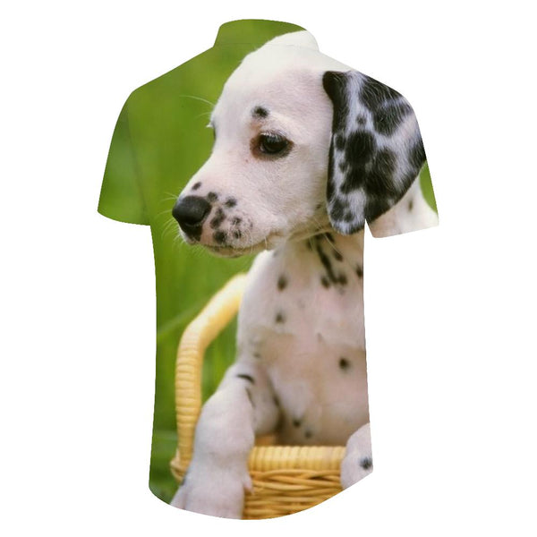 
Cute Dalmatian Dog Mens Cuban Shirt Short Sleeve Button Down Hawaiian Shirts Summer Casual Beach Shirts Dress Shirts
                