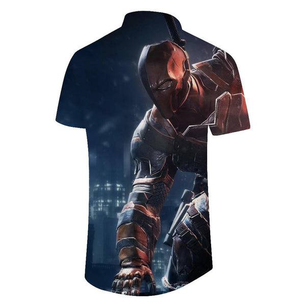 
Movie Superman Print Hawaiian Button Lapel Short Sleeve Men's Daily Simple Casual Loose Shirt
                