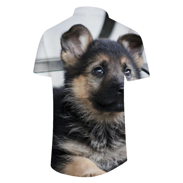 
Shepherd Dog 3D Digital Printed Pattern Men's Button Lapel Hawaiian Shirt Short Sleeves Vacation and Casual Tops Short Sleeves
                