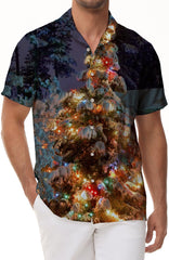 Christmas Shirts Mens Short Sleeve Hawaiian Shirts 3D Printed Shirts Christmas Fun Novelty Shirts Holiday Shirts Beach Holiday Regular