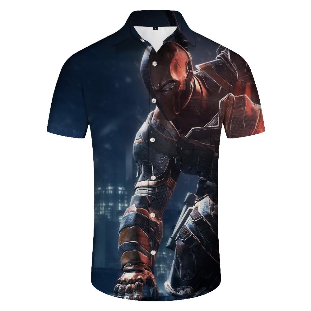 
Movie Superman Print Hawaiian Button Lapel Short Sleeve Men's Daily Simple Casual Loose Shirt
                