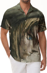 Men's 3D digital printing Japanese cartoon anime casual loose short-sleeved pattern cool fashion short-sleeved shirt