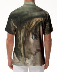Men's 3D digital printing Japanese cartoon anime casual loose short-sleeved pattern cool fashion short-sleeved shirt