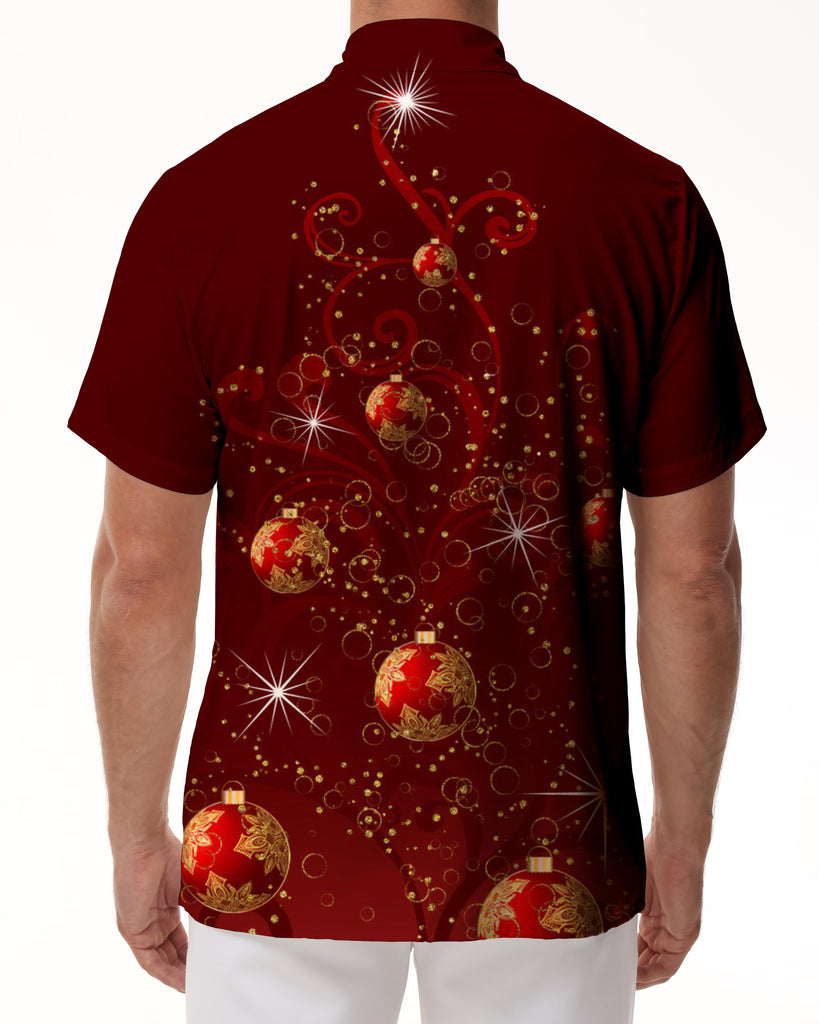 
Merry Christmas Mens Hawaiian Button Down Loose Outdoor Fashion Modern Summer Short Sleeve Shirt
                