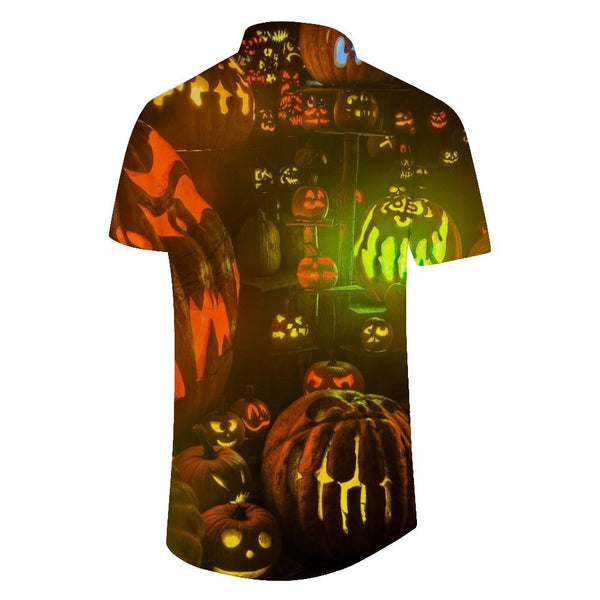 
Funny Pumpkin Head Men's Shirt 3d Printed Pattern Men Loose Summer Casual Short Sleeve Beach Party Hawaii
                