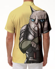 Fashion Men's Tropical Hawaiian Shirt Style 3D Printing Japanese Cartoon Cat Casual Shirt Men Summer Short Sleeve