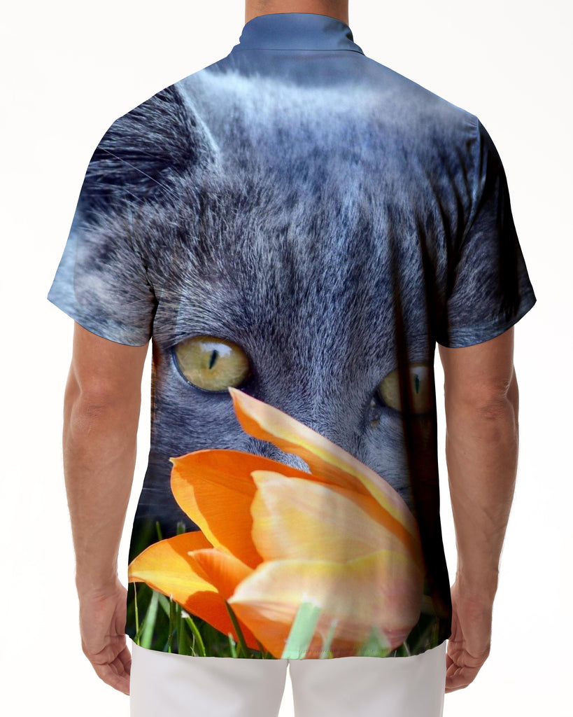 
Hawaiian Shirt Cat Animal Casual Vacation Loose Simple Style Men's Summer Beach Print Short Sleeve Button Shirt
                
