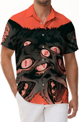Hawaiian Men's Shirt Anime Shirt Cartoon Short Sleeve Top Summer Casual Men's Wear Street Animal Cat Retro 3D Digital Printing Pattern