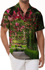 Floral Shirt Style Beach Hawaiian Summer Tops Men Shirt Casual Loose Printed Cuffs Button Closure