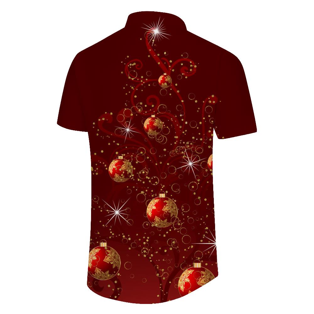 
Merry Christmas Mens Hawaiian Button Down Loose Outdoor Fashion Modern Summer Short Sleeve Shirt
                