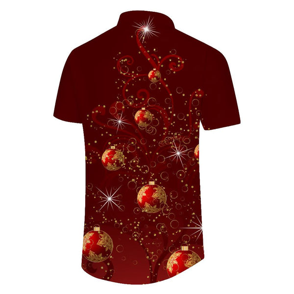 
Merry Christmas Mens Hawaiian Button Down Loose Outdoor Fashion Modern Summer Short Sleeve Shirt
                