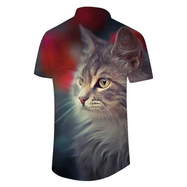 
Mens Casual Shirts Cute Animal Cat 3D Printed Shirts Casual Button Short Sleeve Shirts Fashion Summer Vacation Beach Shirts Streetwear Tops
                