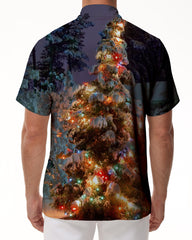 Christmas Shirts Mens Short Sleeve Hawaiian Shirts 3D Printed Shirts Christmas Fun Novelty Shirts Holiday Shirts Beach Holiday Regular