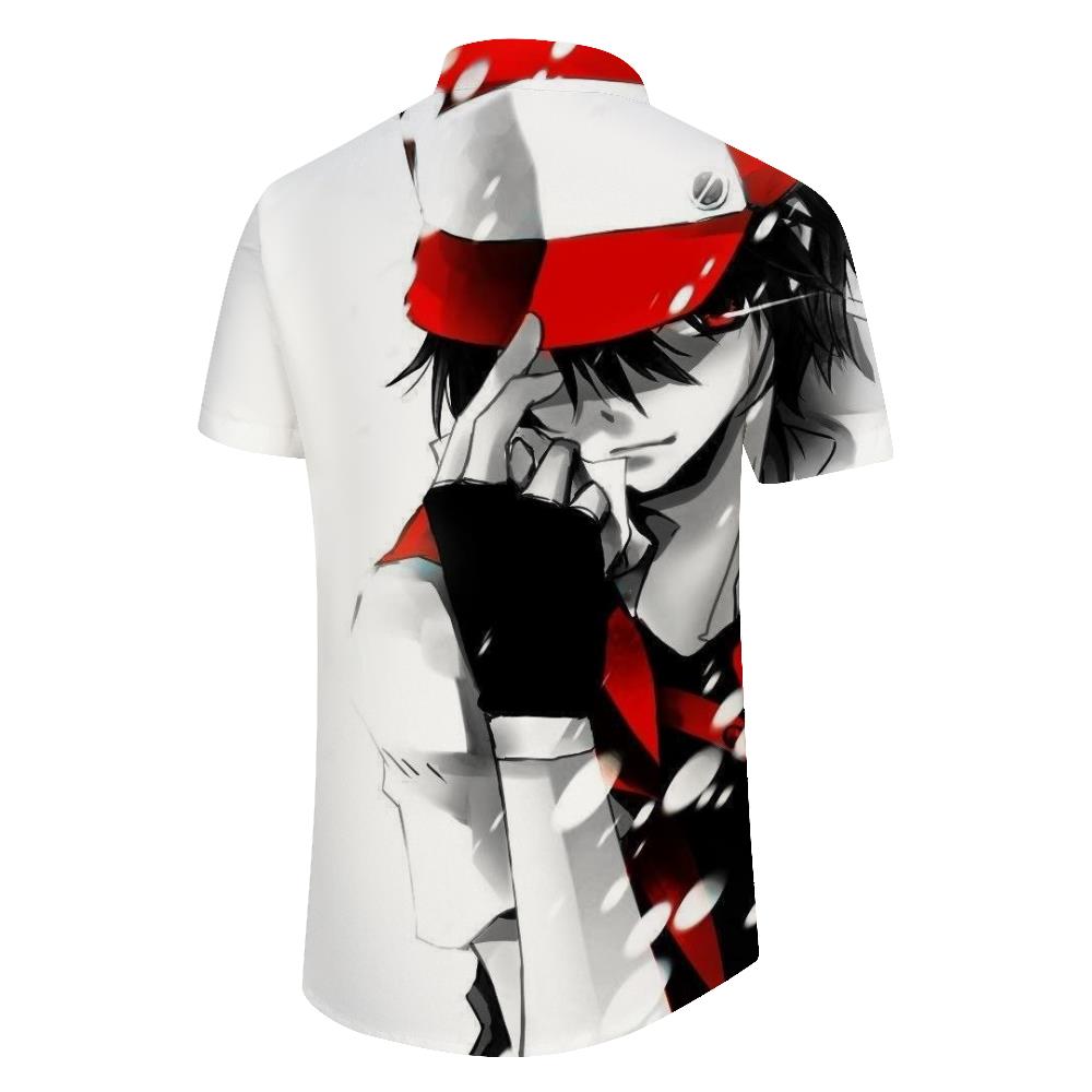 
Japanese cartoon anime men's casual loose short-sleeved 3D digital printing pattern cool fashion short-sleeved shirt
                
