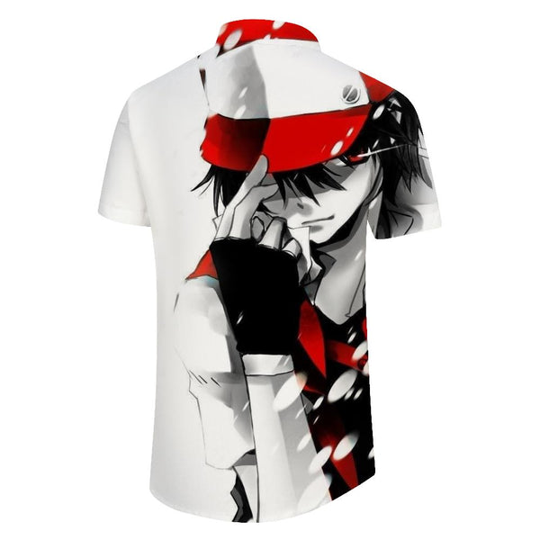 
Japanese cartoon anime men's casual loose short-sleeved 3D digital printing pattern cool fashion short-sleeved shirt
                