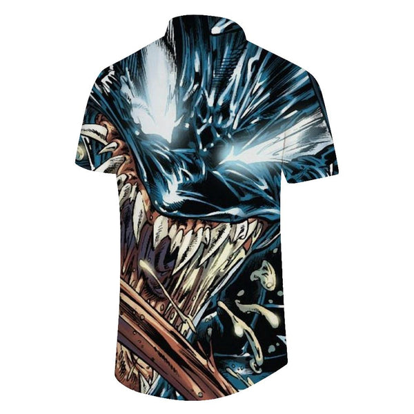 
Fashion Venom Printed Short Sleeve Men Summer Lapel Tops Men Casual Fashion Shirt Clothing Fashion Trend Streetwear
                