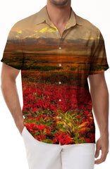 Hawaiian Shirts Mens Short Sleeve Trendy Summer Button Casual Holiday Mens Hawaiian Print Hawaiian Shirts Beach Casual