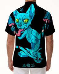 Alien funny cat fashion 3D printing short sleeve men's clothing comfortable breathable street cute pet pattern fashion tops