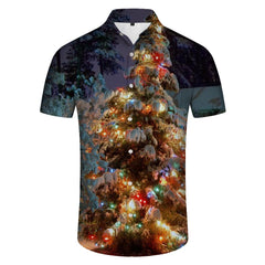 Christmas Shirts Mens Short Sleeve Hawaiian Shirts 3D Printed Shirts Christmas Fun Novelty Shirts Holiday Shirts Beach Holiday Regular
