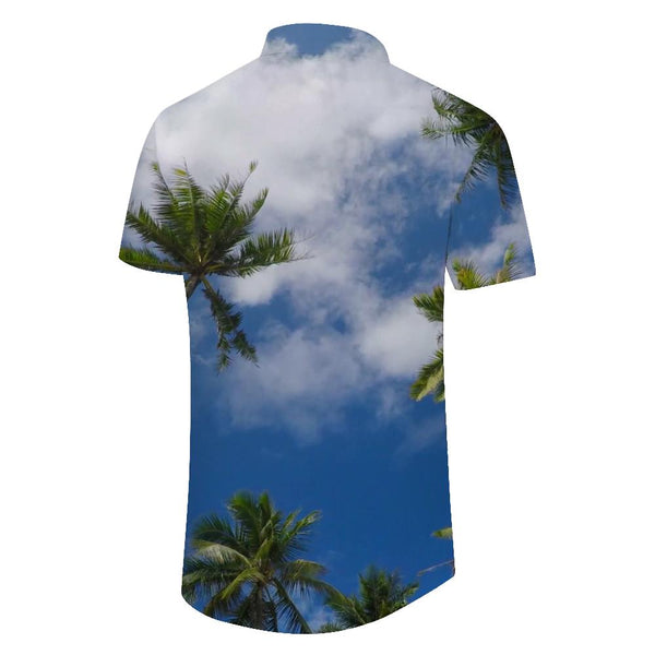 
Tropical Beach Hawaiian Style Printed Pattern Men's Casual Loose Regular Fit Short Sleeve Shirt
                
