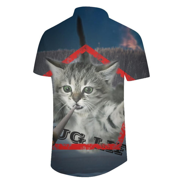 
Flying Cats Print Tropical Hawaiian Shirt Men's Casual Button-Down Lapel Fashion Short Sleeve Shirt Tops
                