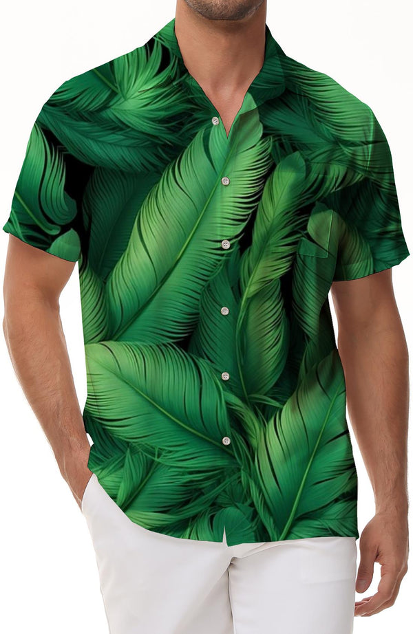 Men's Hawaiian Shirt Short Sleeve Button Casual Summer Tropical Beach Hawaiian Shirt Tropical Beach Seaside