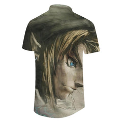 Men's 3D digital printing Japanese cartoon anime casual loose short-sleeved pattern cool fashion short-sleeved shirt