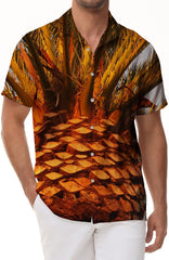 Oversized Pineapple Cool Art Men's Casual Button Short Sleeve Hawaiian Shirt Beach Top