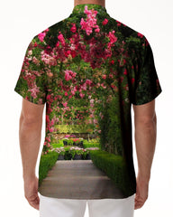 Floral Shirt Style Beach Hawaiian Summer Tops Men Shirt Casual Loose Printed Cuffs Button Closure