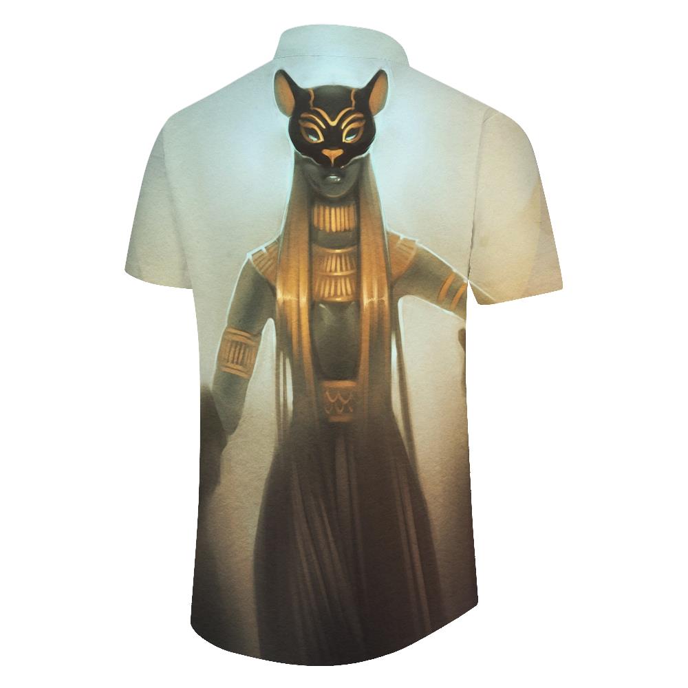 
Vintage Egyptian Style Men's 3D Digital Printed Button Shirt Short Sleeve Shirt Loose Lapel Pattern Shirt Button Up
                
