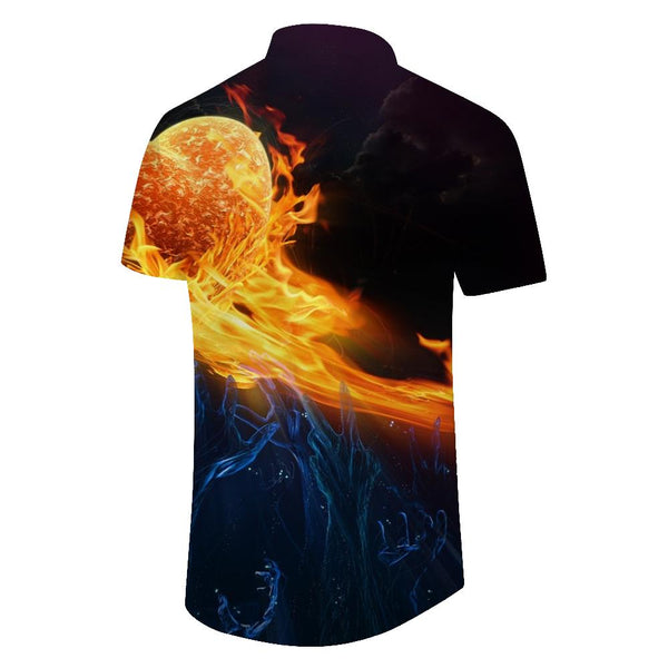 
Abstract Personalized Barbecue Short Sleeve Shirt Men's Hawaiian Button Pocket Lapel Short Sleeve Shirt Black
                