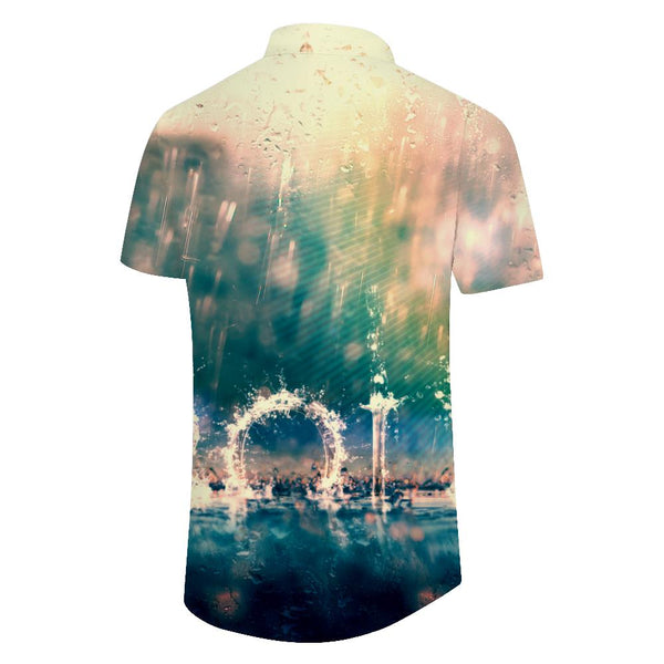 
Retro tropical Hawaiian shirt men's casual loose daily street simple style summer breathable and comfortable short-sleeved shirt
                