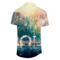 Retro tropical Hawaiian shirt men's casual loose daily street simple style summer breathable and comfortable short-sleeved shirt