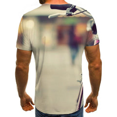 Bicycle T shirt Men Street T-shirts 3d Art Anime Clothes Mens Clothing Hip hop