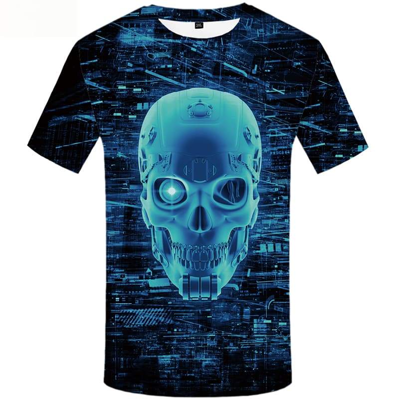 
Skull T shirts Men Galaxy Space T shirts Funny Metal T-shirts 3d Short Sleeve
                