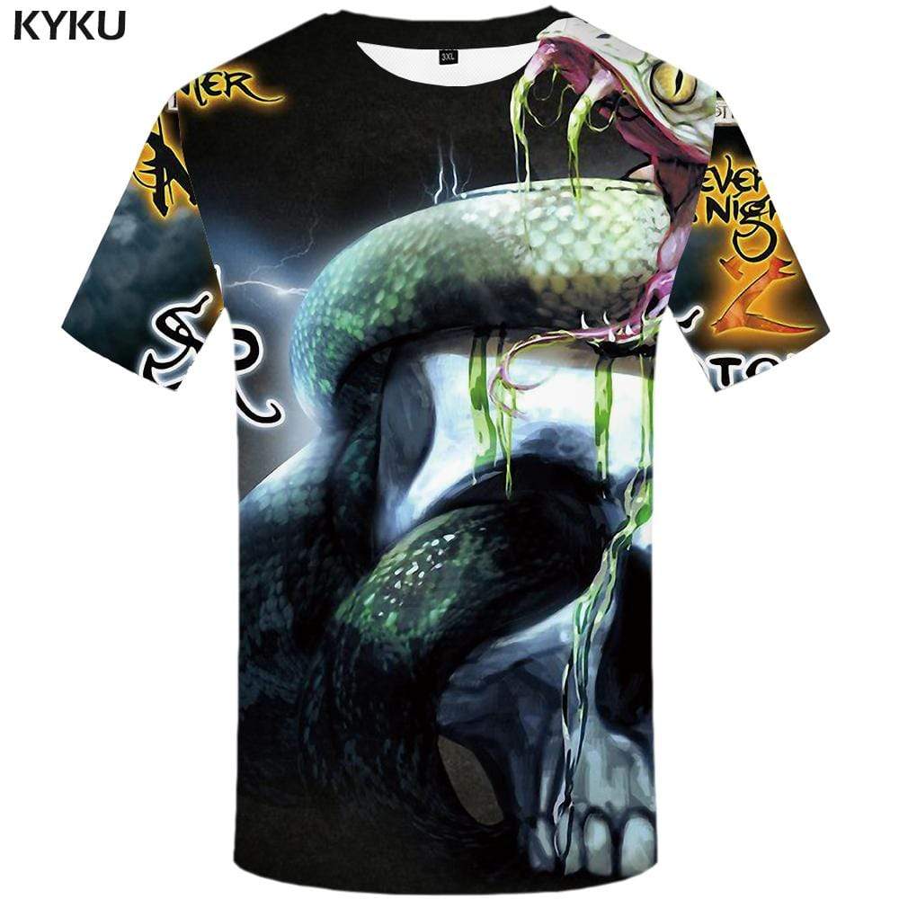 
KYKU Skull T shirt Men Nebula T shirts Funny Space Tshirt Anime Gothic Tshirts Print Skeleton T-shirt 3d Mens Clothing
                
