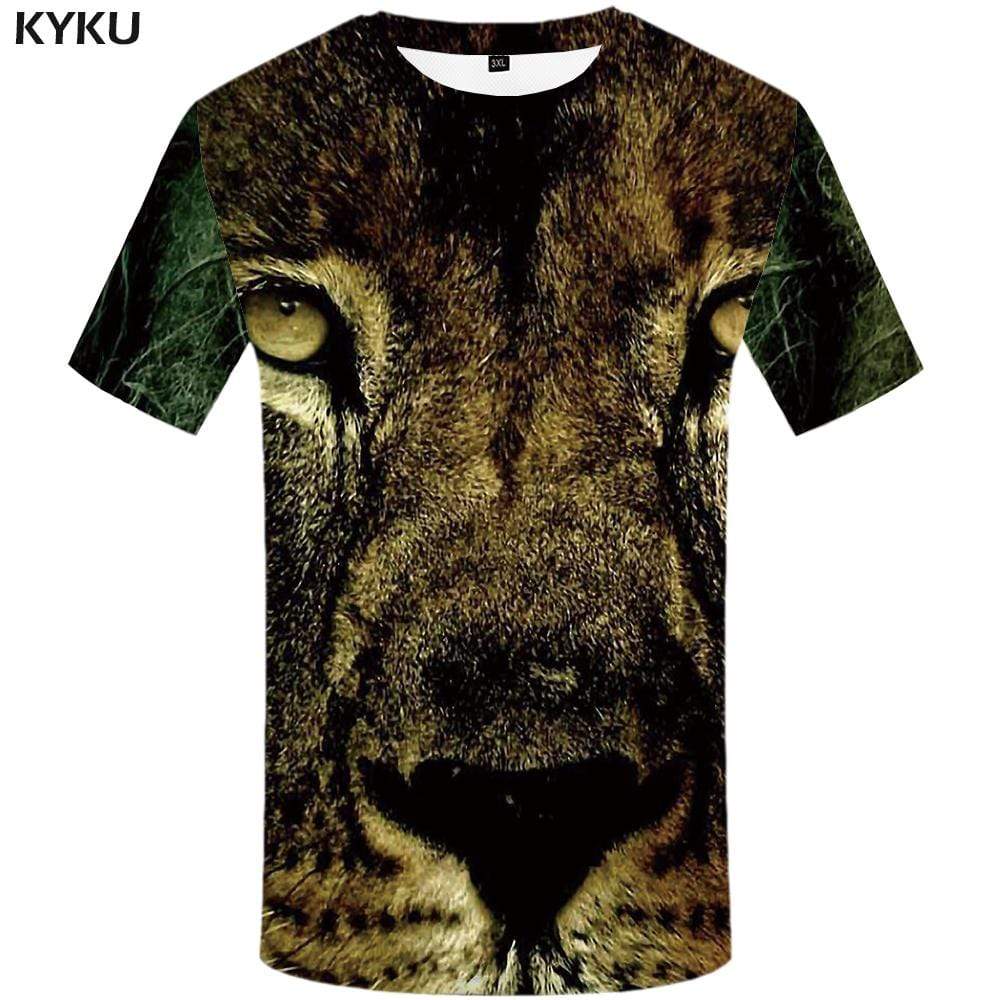 
Lion T shirt Men Harajuku T shirts Funny Animal T-shirt 3d Gray Tshirt Anime Vintage Tshirts Print Mens Clothing Casual Unisex
                