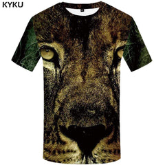 Lion T shirt Men Harajuku T shirts Funny Animal T-shirt 3d Gray Tshirt Anime Vintage Tshirts Print Mens Clothing Casual Unisex