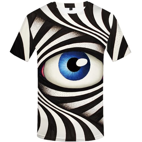 
Eye T-shirt Men Psychedelic Shirt Print Black And White T-shirts Graphic
                