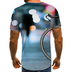 Bicycle T shirt Men Metal Tshirts Casual Art T-shirts 3d Harajuku Tshirt Printed