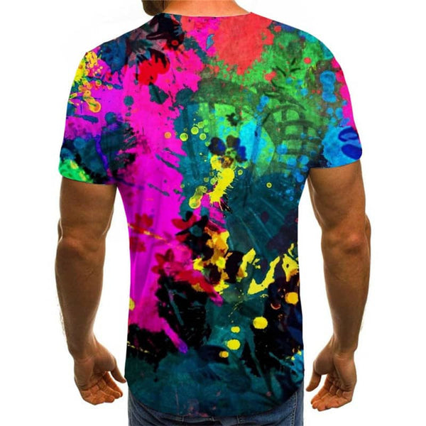 
t shirt abstract  tee top personality  Casual fun geometric colorful art men's art costume
                