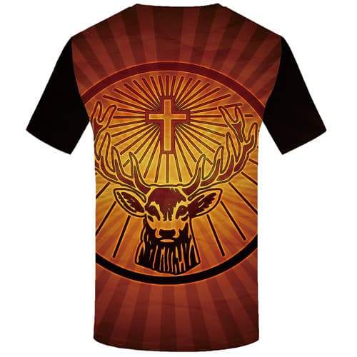 
Deer T-shirt Men Animal Tshirt Printed Geometric Shirt Print Harajuku T-shirts Graphic Gothic Tshirts Novelty Short Sleeve - KYKU
                