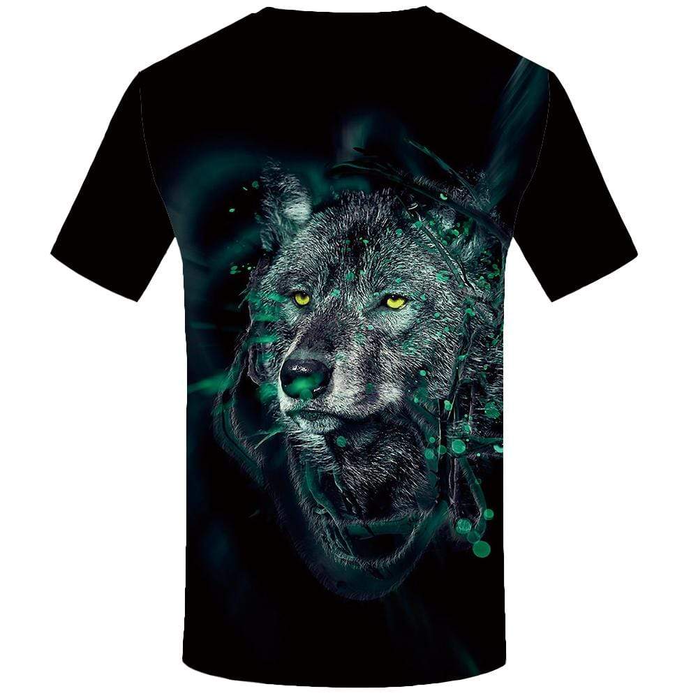 
KYKU Brand Wolf T-shirts Men Black Tshirts Print Animal T-shirt 3d Ink T shirts Funny Vintage Tshirt Anime Mens Clothing Casual
                