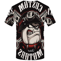 Dog T shirts Men Military Tshirt Anime Animal Tshirts Casual Short Sleeve